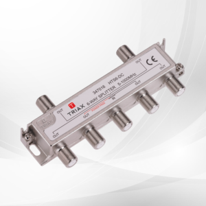 TRIAX 6 Way Splitter 5-1000 Mhz, Bi-Directional Power Pass to 1 output, Fully Screened