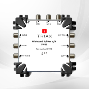 TRIAX TWS2 Wideband Splitter, H/V/T 2 x Sat 1 x Terr input