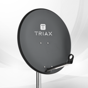 TRIAX TDS65A 65cm Satellite Dish – Single Box, RAL7016 Anthracite, Pole Mount, Galv Steel